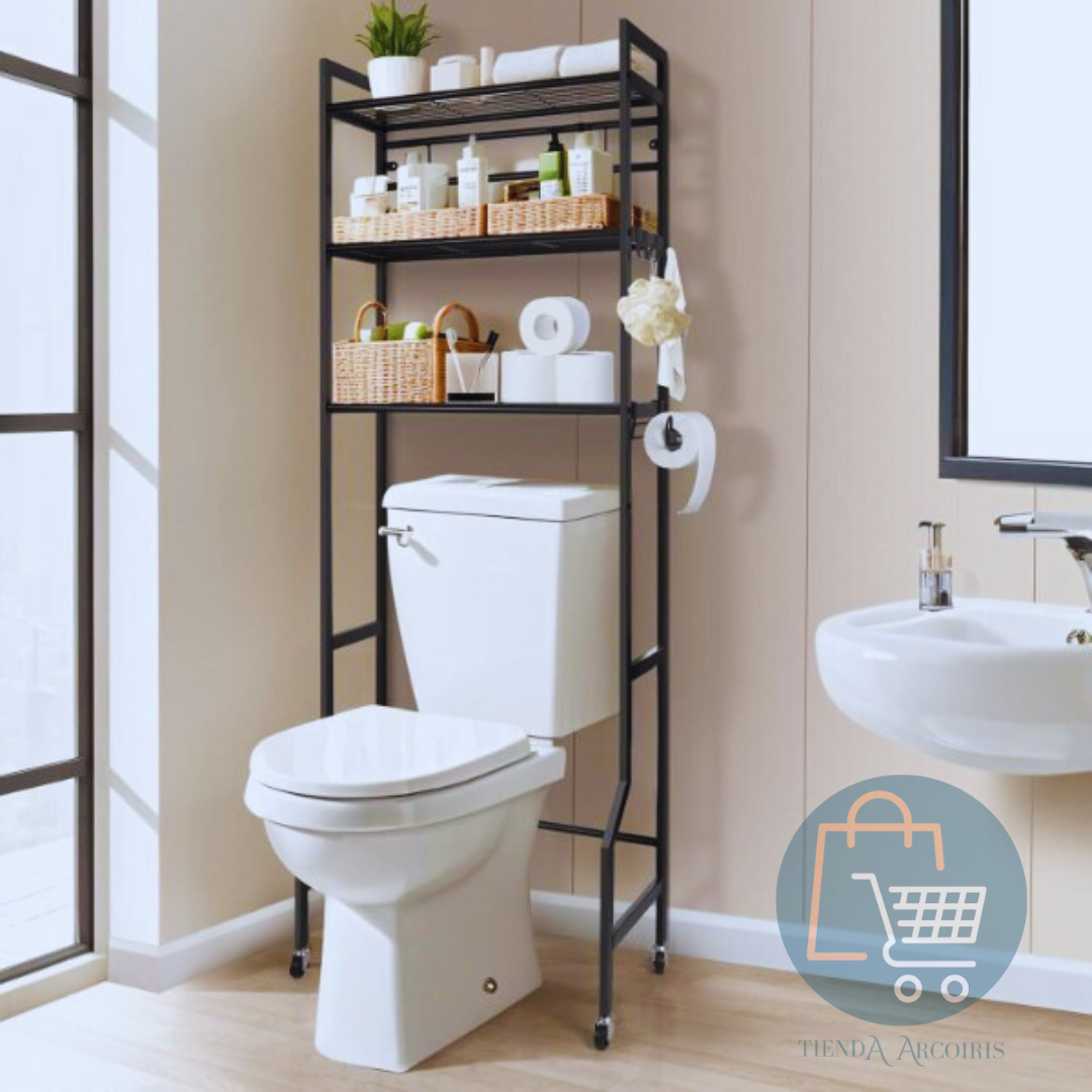 Estante organizador de 3 niveles para baño o lavadora
